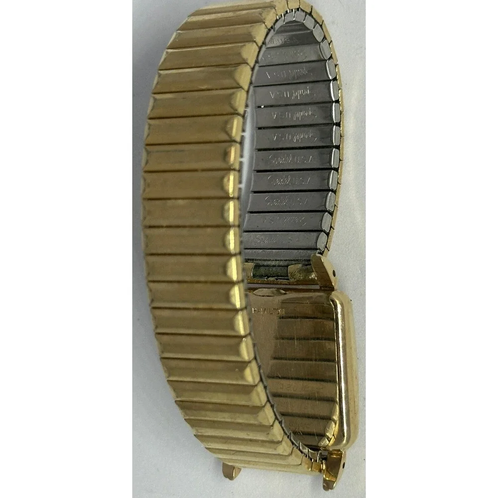 Hamilton 747 Watch Vintage 10K Gold Plated Not Working Womens Speidel‎ Band 26MM